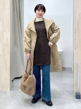 「アイテム（ダウンジャケット/コート）」を使った、SuUさん（レディース・167cm・40代）の秋コーディネート