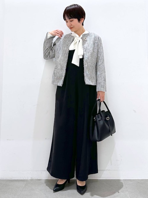 未使用 定価5.8万 エブール リネン ヘリンボーン 半袖 オールインワン 38 未使用 定価5.8万 エブール リネン ヘリンボーン 半袖