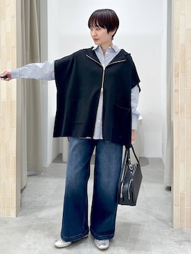 「アイテム（ベスト）」を使った、SuUさん（レディース・167cm・40代）の秋コーディネート