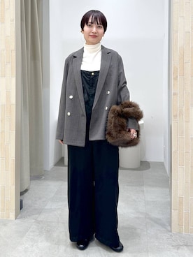 「アイテム（サロペット/オーバーオール）」を使った、SuUさん（レディース・167cm）の秋コーディネート