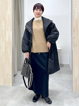 「アイテム（ダウンジャケット/コート）」を使った、SuUさん（レディース・167cm・40代）の秋コーディネート