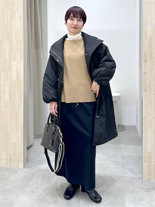 スタンドカラー中綿コート/571754（ダウンジャケット/コート）｜Elura