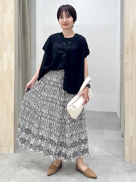 「人気アイテムをチェック！」｜「アイテム（シャツ/ブラウス）」を使った、SuUさん（レディース・167cm）の夏コーディネート