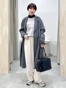 「アイテム（チェスターコート）」を使った、SuUさん（レディース・167cm）の秋コーディネート