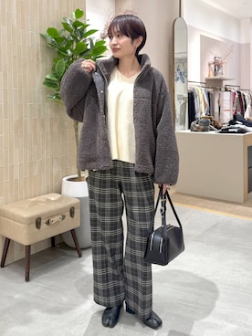 「アイテム（その他アウター）」を使った、SuUさん（レディース・167cm・40代）の冬コーディネート