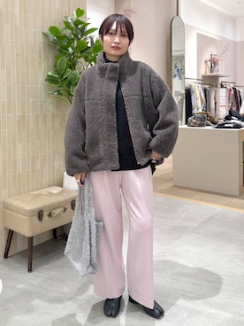 「アイテム（その他アウター）」を使った、SuUさん（レディース・167cm・40代）の冬コーディネート