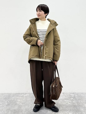 「アイテム（ローファー）」を使った、SuUさん（レディース・167cm・40代）の冬コーディネート