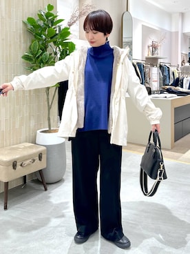 「アイテム（マウンテンパーカー）」を使った、SuUさん（レディース・167cm）の冬コーディネート