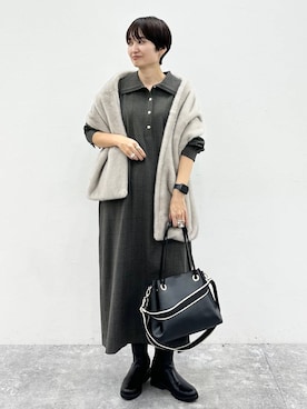 「アイテム（ワンピース/ドレス）」を使った、SuUさん（レディース・167cm・40代）の冬コーディネート