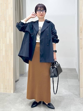 「アイテム（トレンチコート）」を使った、SuUさん（レディース・167cm）の秋コーディネート