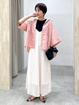 「人気アイテムをチェック！」｜「アイテム（シャツ/ブラウス）」を使った、SuUさん（レディース・167cm）の夏コーディネート