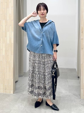 「Elura（エルーラ）のアイテム（スカート）」を使った、SuUさん（レディース・167cm）の夏コーディネート
