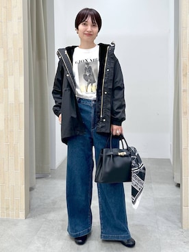 「アイテム（マウンテンパーカー）」を使った、SuUさん（レディース・167cm）の秋コーディネート