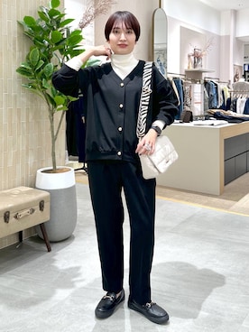 「アイテム（ローファー）」を使った、SuUさん（レディース・167cm・40代）の秋コーディネート