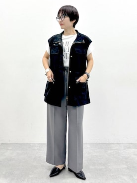 「夏コーデ」｜「アイテム（その他アウター）」を使った、SuUさん（レディース・167cm）の夏コーディネート