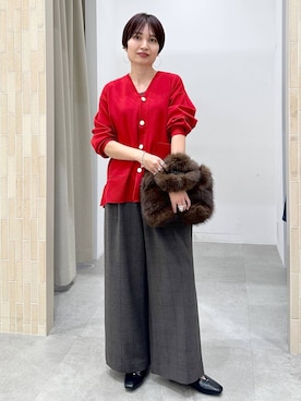 「アイテム（タンクトップ）」を使った、SuUさん（レディース・167cm・40代）の秋コーディネート