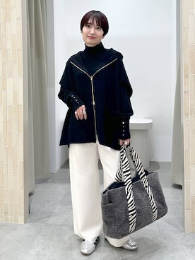 「アイテム（ベスト）」を使った、SuUさん（レディース・167cm）の秋コーディネート