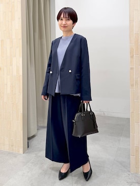 「アイテム（スラックス）」を使った、SuUさん（レディース・167cm・40代）の冬コーディネート