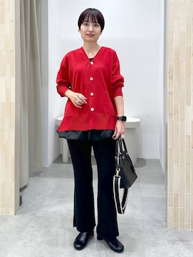 「アイテム（タンクトップ）」を使った、SuUさん（レディース・167cm・40代）の秋コーディネート