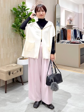 「アイテム（ベスト）」を使った、SuUさん（レディース・167cm・40代）の冬コーディネート