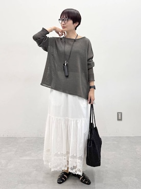 「Elura（エルーラ）のアイテム」を使った、SuUさん（レディース・167cm）の春コーディネート