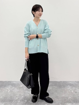 「アイテム（カーディガン/ボレロ）」を使った、SuUさん（レディース・167cm・40代）の冬コーディネート