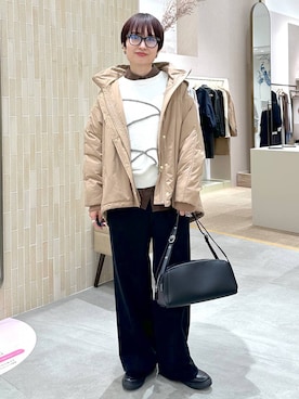 「アイテム（ローファー）」を使った、SuUさん（レディース・167cm・40代）の冬コーディネート