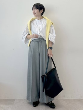 「新作」｜「アイテム（ローファー）」を使った、SuUさん（レディース・167cm）の冬コーディネート