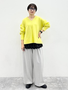 「アイテム（ローファー）」を使った、SuUさん（レディース・167cm・40代）の冬コーディネート