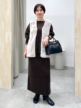 「アイテム（その他アウター）」を使った、SuUさん（レディース・167cm・40代）の秋コーディネート