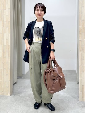 「アイテム（テーラードジャケット）」を使った、SuUさん（レディース・167cm・40代）の秋コーディネート