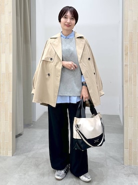 「アイテム（トレンチコート）」を使った、SuUさん（レディース・167cm）の秋コーディネート