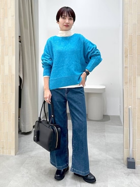 「アイテム（ボストンバッグ）」を使った、SuUさん（レディース・167cm・40代）の秋コーディネート