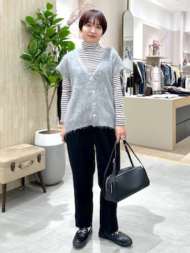 「アイテム（ローファー）」を使った、SuUさん（レディース・167cm・40代）の冬コーディネート