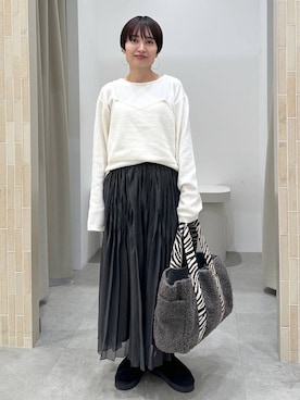 「アイテム（トートバッグ）」を使った、SuUさん（レディース・167cm・40代）の冬コーディネート