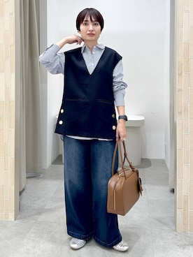 「アイテム（ボストンバッグ）」を使った、SuUさん（レディース・167cm・40代）の秋コーディネート