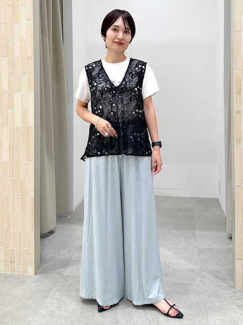 【出品7/7まで】&ellecy 猫マドラスパンツ 新品】&エルシー 猫マドラスパンツ &ellecy アンドエルシー | 𓃠