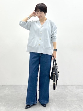 「アイテム（カーディガン/ボレロ）」を使った、SuUさん（レディース・167cm・40代）の夏コーディネート