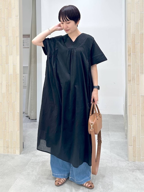 Elura ワンピース ボイルVネックワンピース「低身長サイズあり