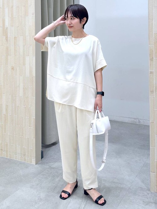 ella selectshop☆エラ☆スカラップ レギンスパンツ セール】サラサラリラクシーラップパンツ＜低身長サイズあり