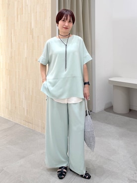 「Elura（エルーラ）のグルカパンプス/637045（パンプス、ブラック系）」を使った、SuUさん（レディース・167cm）の春コーディネート