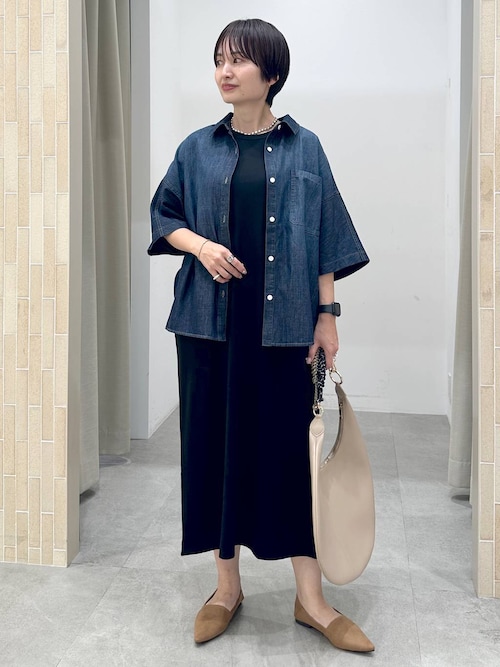 ブラウス シャツ デニム5分袖シャツ / 581939 レディース デニム5分袖シャツ / 581939（シャツ/ブラウス）｜Elura