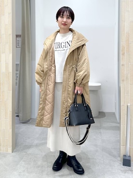 「アイテム（ダウンジャケット/コート）」を使った、SuUさん（レディース・167cm・40代）の秋コーディネート