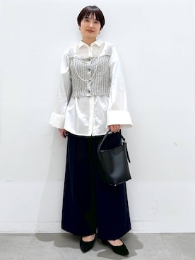 「新作」｜「アイテム（キャミソール）」を使った、SuUさん（レディース・167cm）の春コーディネート
