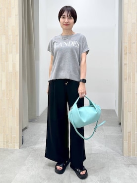 「アイテム（ニット/セーター）」を使った、SuUさん（レディース・167cm・40代）の夏コーディネート