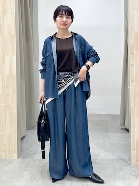 「アイテム（タンクトップ）」を使った、SuUさん（レディース・167cm・40代）の夏コーディネート