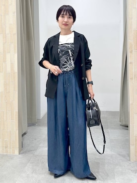 「アイテム（パンプス）」を使った、SuUさん（レディース・167cm）の夏コーディネート