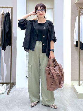 「アイテム（カーディガン/ボレロ）」を使った、SuUさん（レディース・167cm・40代）の秋コーディネート