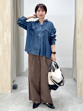 「アイテム（タンクトップ）」を使った、SuUさん（レディース・167cm・40代）の秋コーディネート