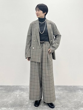 「アイテム（テーラードジャケット）」を使った、SuUさん（レディース・167cm・40代）の秋コーディネート